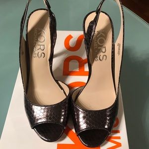 Michael Kors Metallic Leather Sandals